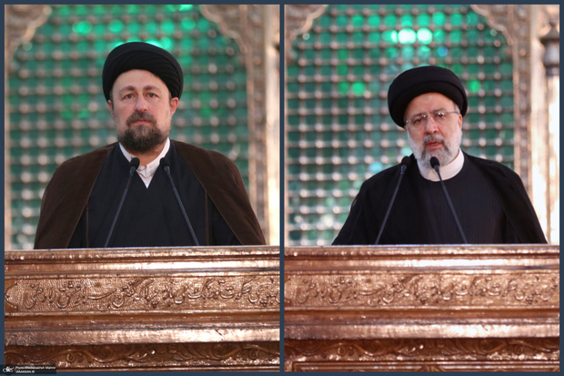  سید حسن خمینی: باید به سفره مردم توجه شود/ تقسیم ثروت‌ در کشور نباید بر اساس‌ نزدیکی و دوری به مراکز قدرت‌ صورت‌ بگیرد/ رئیسی: مردم‌ را آن چنانی که‌ امام‌ دوست داشتند، دوست داشته‌ باشیم/ امام‌ واقعا به مردم‌ باور داشت