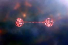 اتصال دو اتم از فاصله ۳۳ کیلومتری